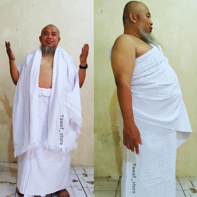 [Kain Ihram] Kain Ihram Dewasa Pria Jumbo / Kain Ihram Dan Haji / Perlengkapan Haji Dan Umroh Laki L