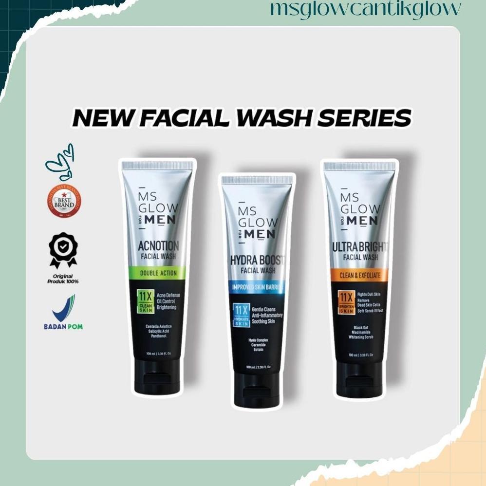 M*S GLOW FOR MEN - Facial wash M*S GLOW MEN - SABUN WAJAH PRIA - FACIAL WASH MEN