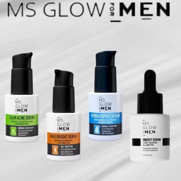 SERUM FOR MEN MS GLOW MENCERAHKAN, KULIT KERING DAN BERJERAWAT