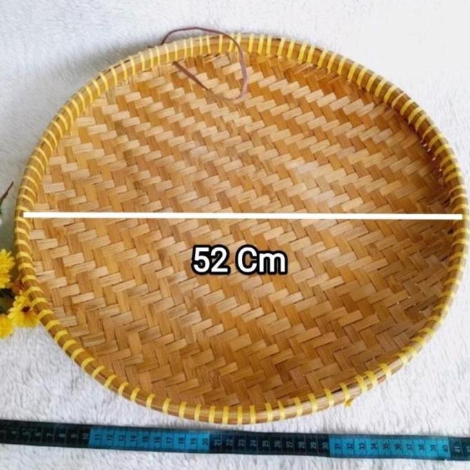 Tampah Bambu Besar 52 cm/ Tampah Bambu Jawa Rapih dan Kuat/ Tampah Tumpeng Bambu Bulat/ Tampah Kue
