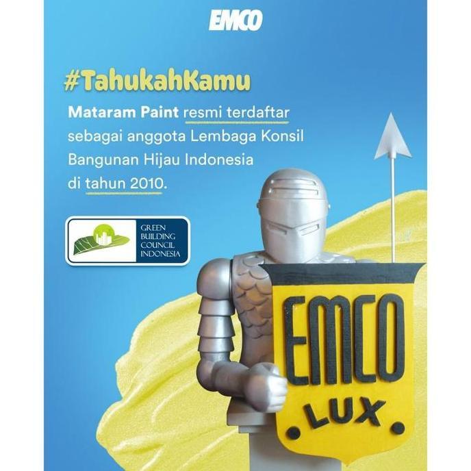 Warna Estetik & Elegan Emco Lux Cat Kayu & Besi 1kg Gloss Finish Cat Pagar & Pintu Rumah