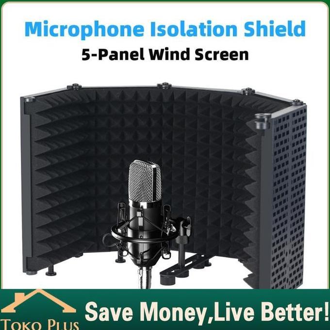 Allthebest- PORTABLE vocal booth Recording Microphone Isolation Shield paket