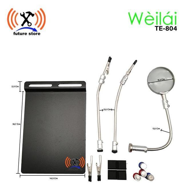 Zxyg- Weilai Wl-804 Penjepit Pcb Holder + Kaca Pembesar /Jepitan Magnet Ori
