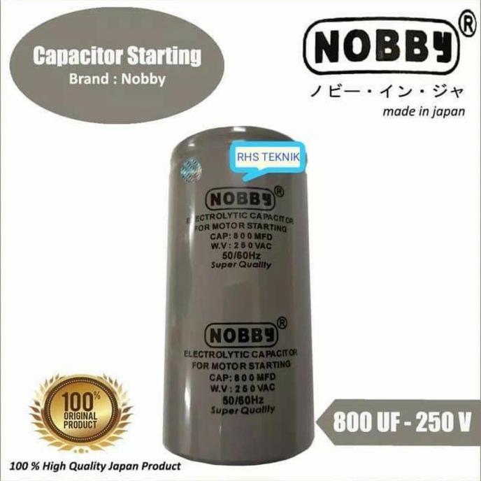 Kapasitor starting Nobby 800uf - 250V nobby RESTOCK