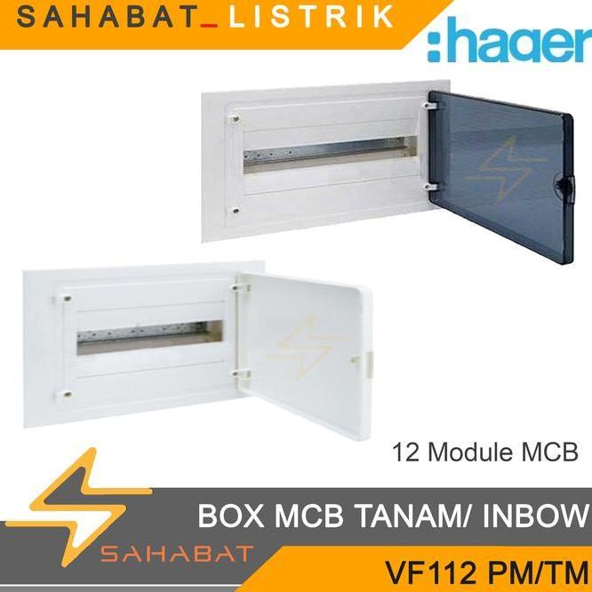 Box Panel Listrik Box Mcb Hager Vf112Pm-Tm  Putih Inbow Ditanam 12 Modul / 12Grup