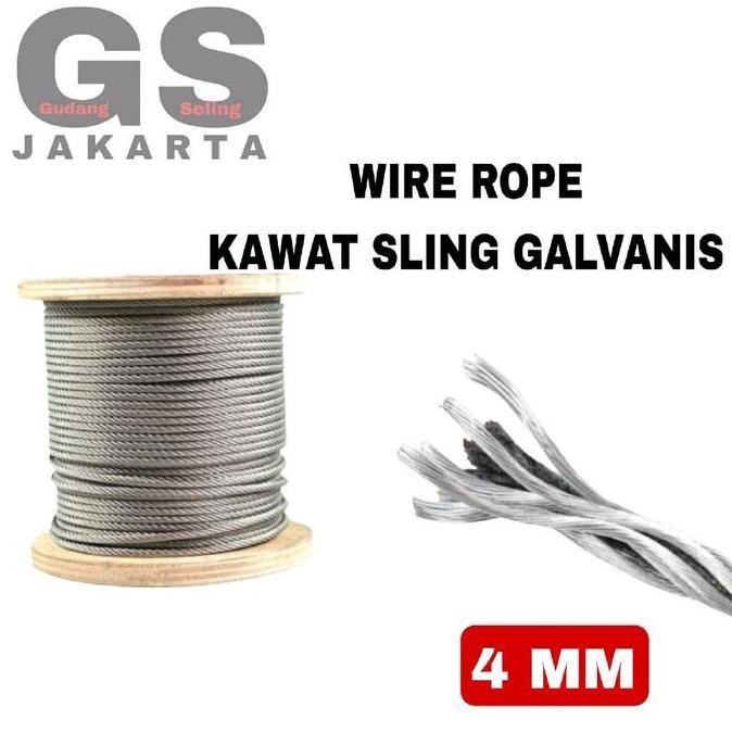 sling baja 4mm / seling baja 4mm bahan galvanis pesanan khusus