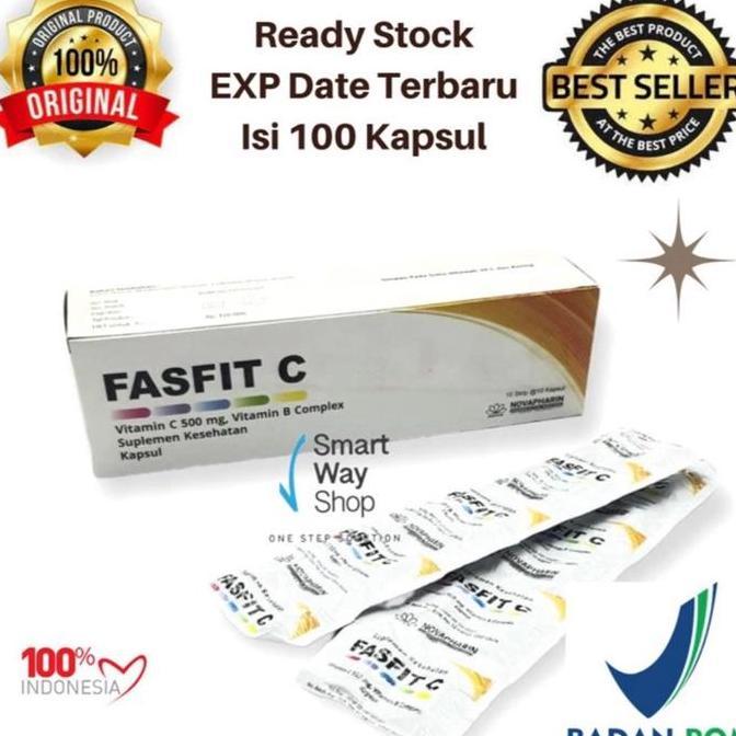 Lansungkirim- Vitamin C Comvit Fasfit C 500 Mg + B Complex 1 Box Isi 100 Ready Stock