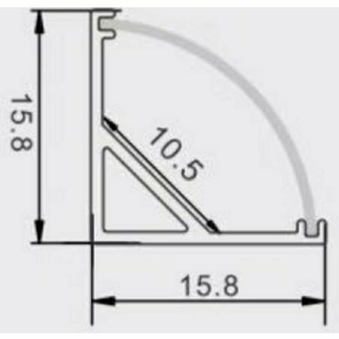 Lightfast- Casing Aluminium Hard Strip Led Model V-Reflektor 1 Meter / 1 M