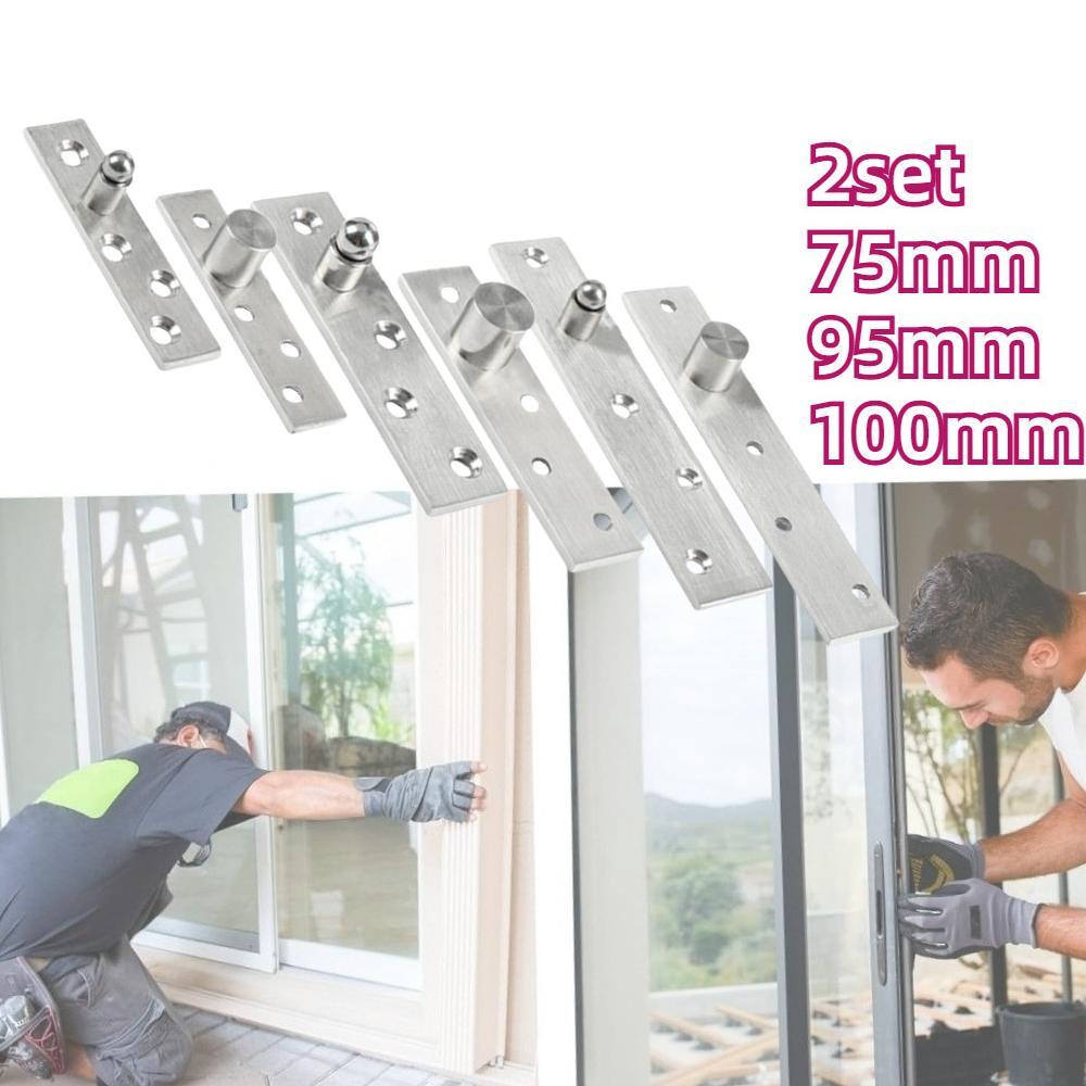 2 Set Engsel Pivot Pintu/ Engsel Pivot Tanam Jendela / Engsel Tanam Putar/Engsel Pivot Stainless/Eng