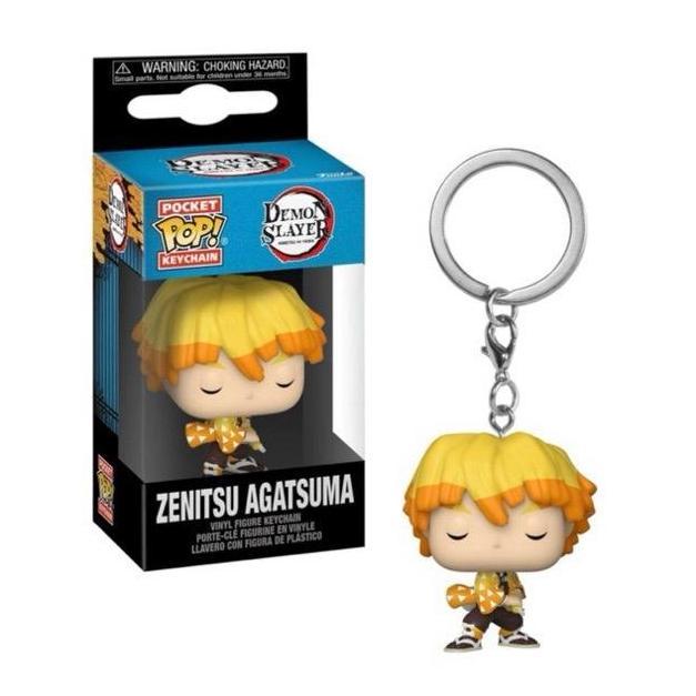 Gifme- Mycollectionsid Funko Pocket Pop Keychain Gantungan Kunci Demon Slayer Zenitsu Agatsuma