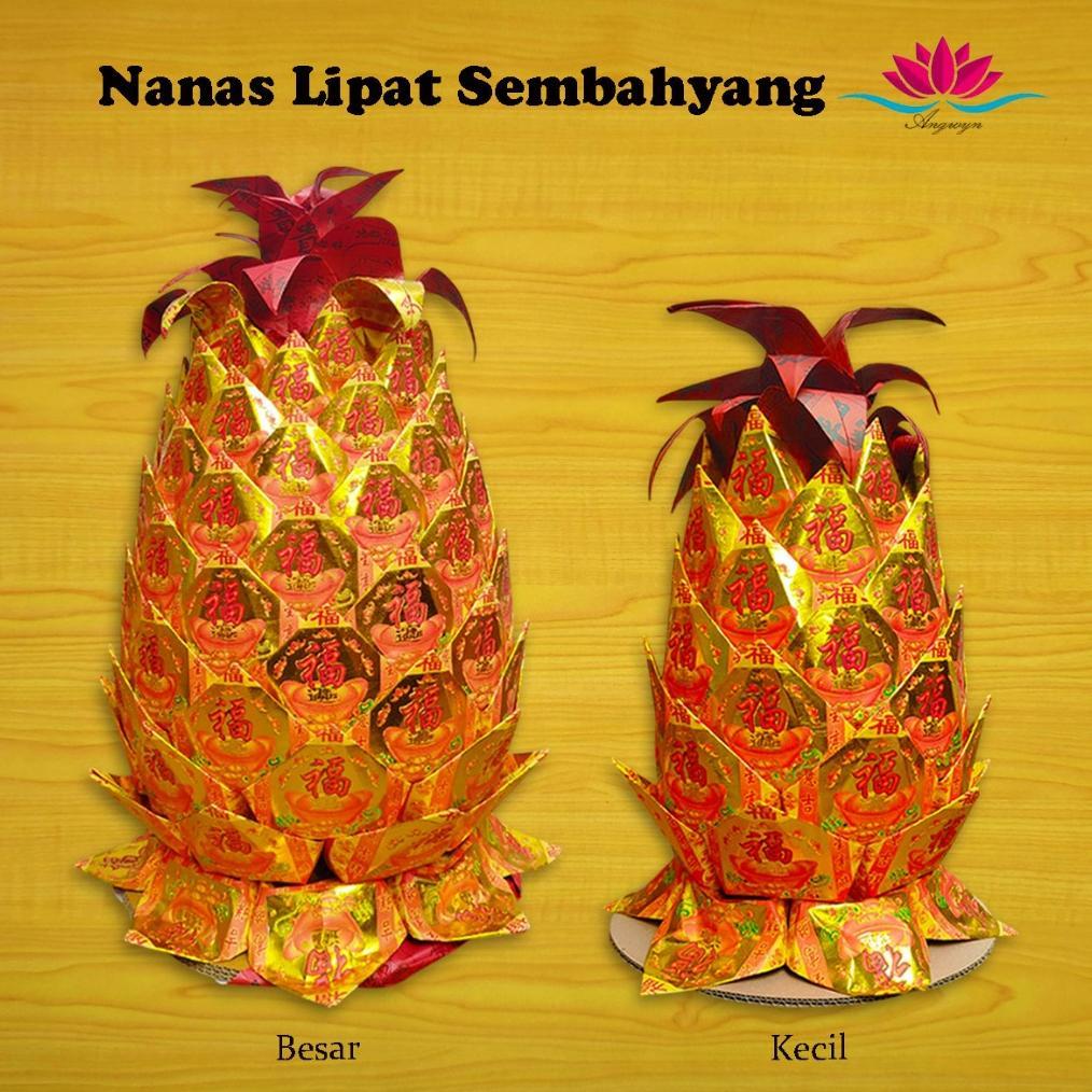 [HX] Kertas Sembahyang Nanas Lipat Imlek Ukuran Besar/Kecil