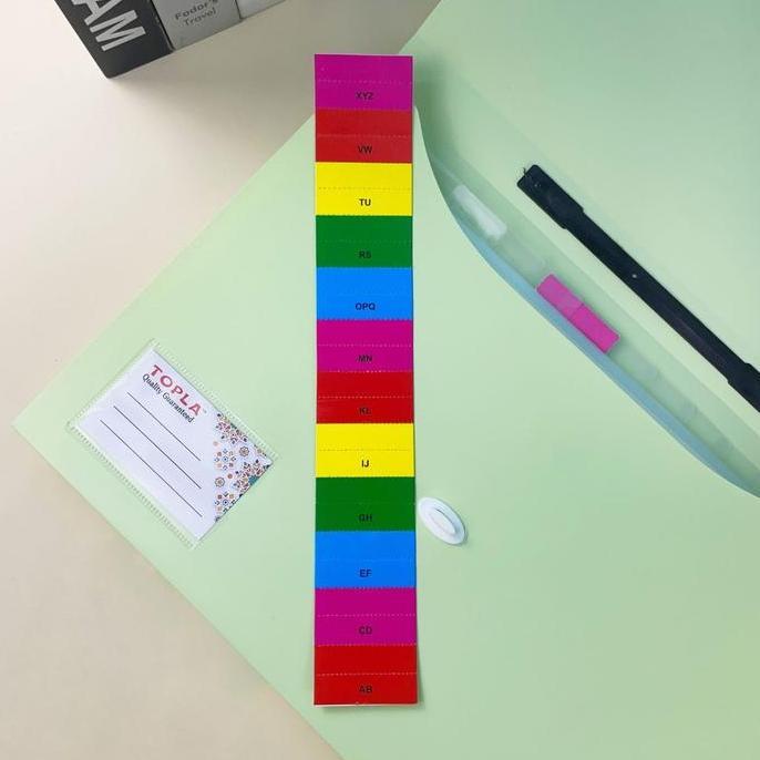 Promo Topla Map Harmonika Expanding File 9929 Map Dokumen Warna Pastel Folio F4 13File Biru Hijau Pi