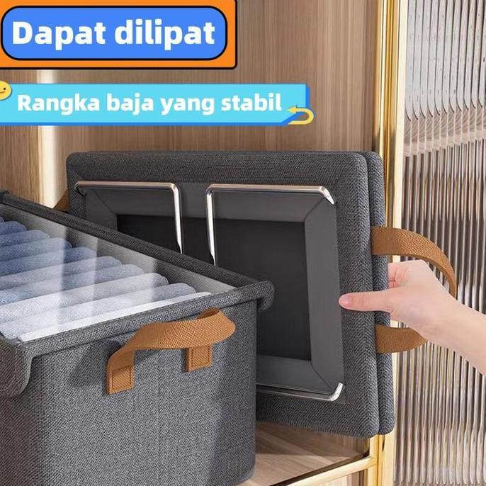 Peningkatan Baru Storage box Rangka Baja Tutup super Storage box organizer tahan debu dan kelembaban