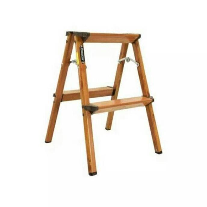 KRISBOW Tangga Aluminium 2 Step Motif Kayu