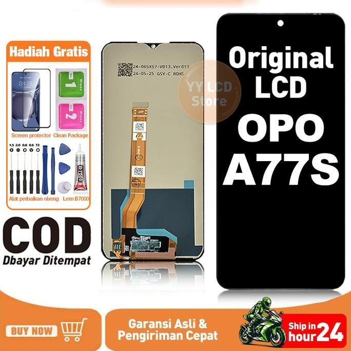TERMURAH - YY-Original For LCD OPO A77s lcd asli hp layar lcd anti blue light HD HOT SALE Kualitas T