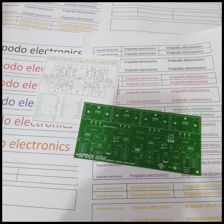 TERBARU PCB POWER AMPLIFIER 400 WATT BRIDGE MONO SPINX 