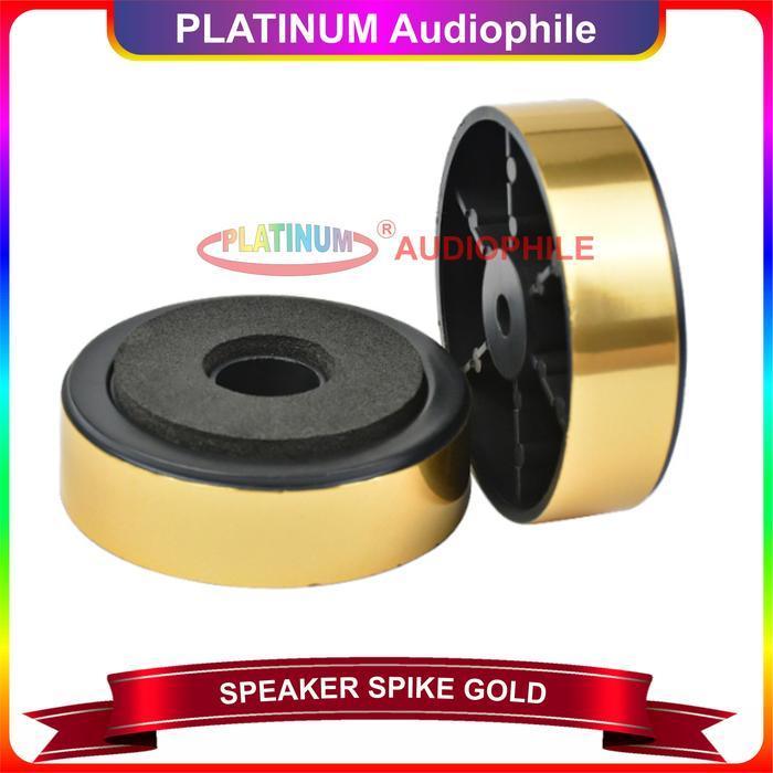 Kaki Box Amplifier Speaker Spike Audio Stand Gold