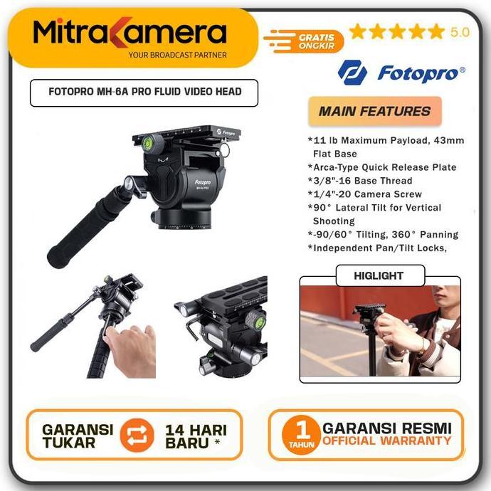WELZAV Fotopro MH-6A Pro Fluid Video Head
