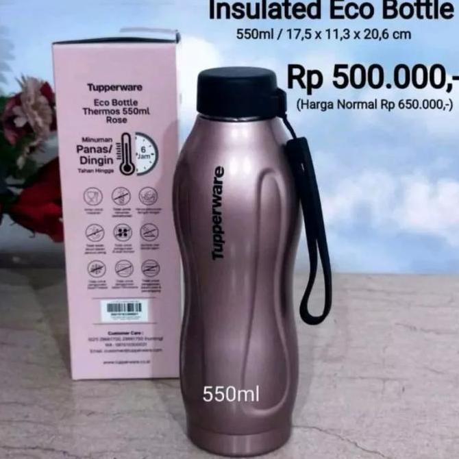 Tupperware eco bottle stainless steel 875ml botol minum Original