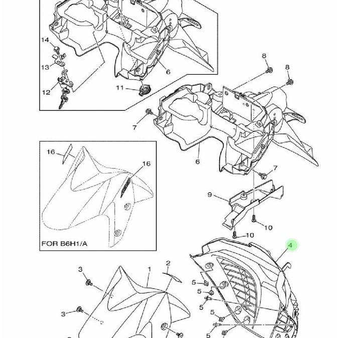 Fender Inner Cover Kolong Belakang Spakbor Depan NEW NMAX Ori yamaha