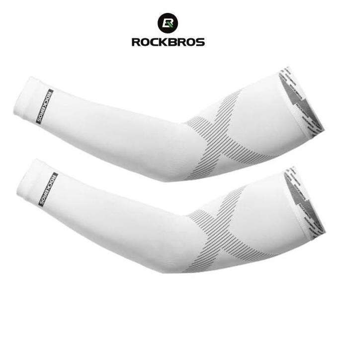 ROCKBROS XT022 Arm Sleeve - Manset Kaos Tangan Lari Sepeda - WHITE