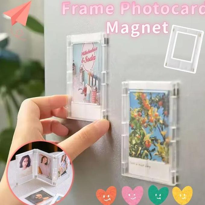 MIZIXSTORE Acrylic Magnet Album/Magnetic Polaroid Photo Frame Picture Display Holder / Bingkai Foto 