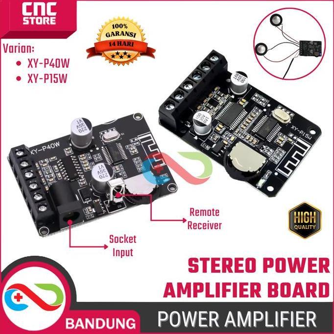 VATERCOM XY-P40W / XY-P15W Modul Power Amplifier Bluetooth 5.0 20W-40W Support 5V-24V DC untuk Speak