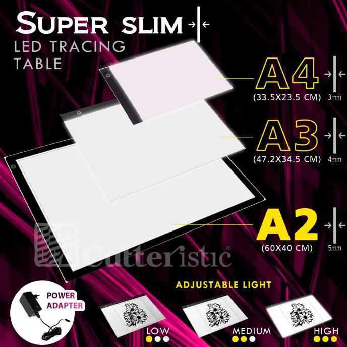 TERMURAH - Tracing Board LED A2, Meja Jiplak Light Pad Gambar Drawing