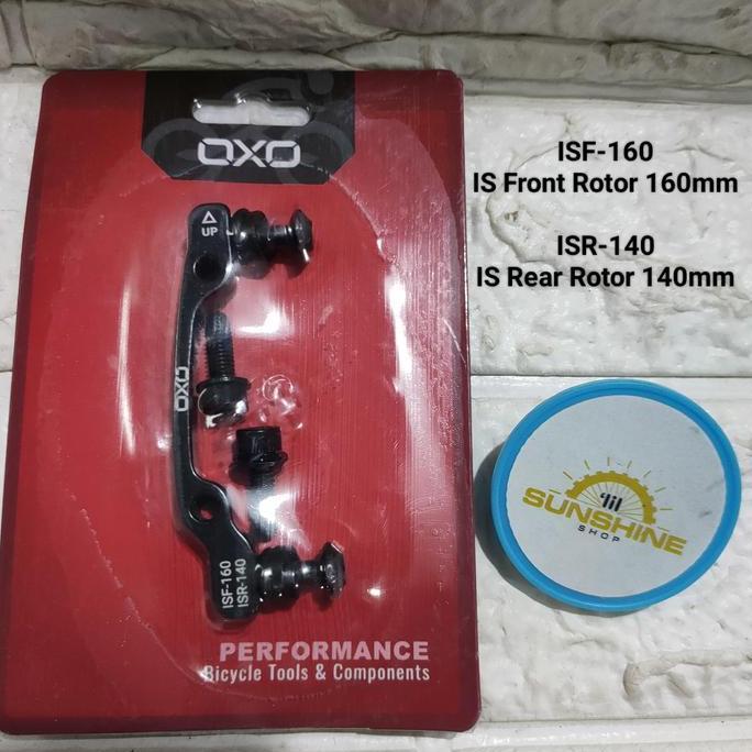 Adaptor Caliper Disc Brake Sepeda OXO Depan ISF 160 Belakang ISR 140 Sepeda MTB SELI