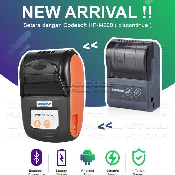 NEW Printer Kasir/PPOB Thermal - Codesoft HP-M200 Android (USB+Bluetooth)