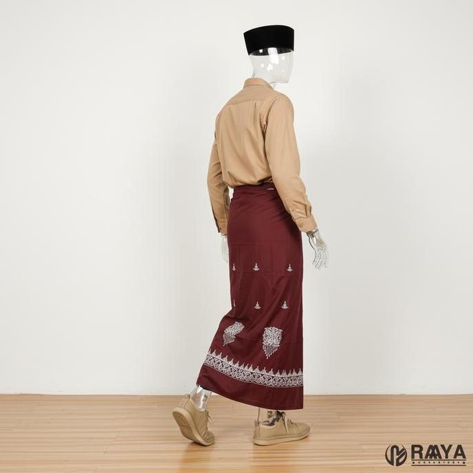 wadimor - Sarung Bordir Pintu Aceh hitam gold silver putih coklat Katun Dewasa Nyaman Motif Mewah Mu