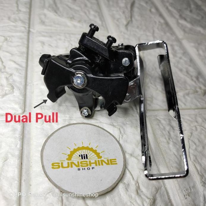 FD Front Derailleur 3 Speed SENSAH MX9 Low Clamp 31.8 - 34.9mm Crank 42T Dual Pull Tarikan Atas Bawa