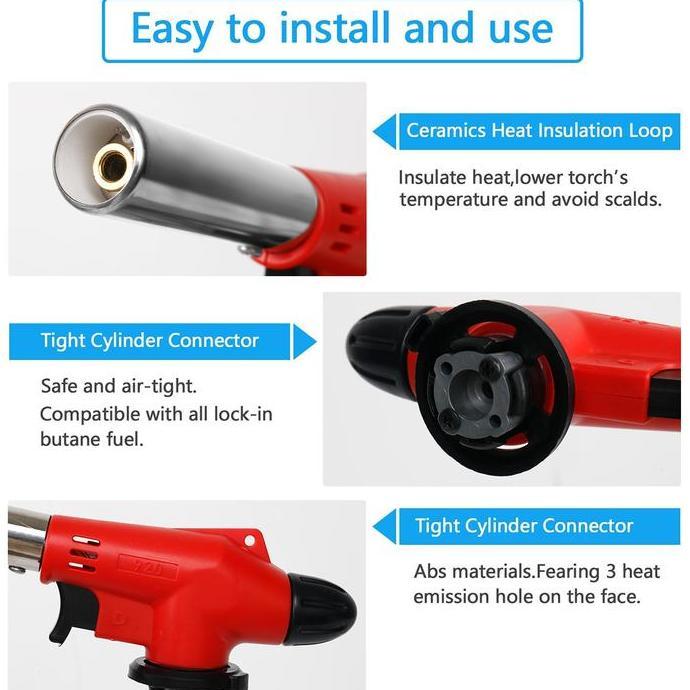 Allthebest- JLD Flame Gun/Torch Gas Mini Alat Pemantik Api Las Bakar Tabung