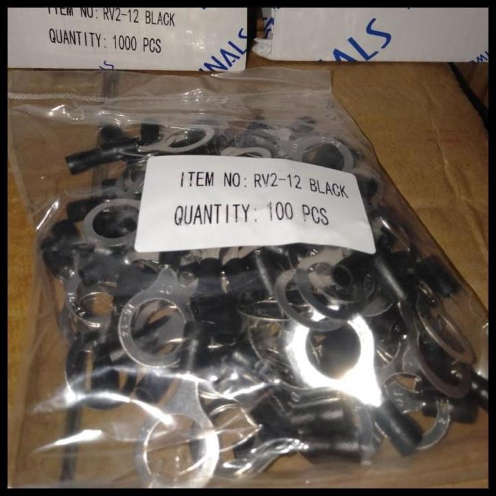 BEST DEAL 100PCS TERMINAL RING 12MM SKUN KABEL 2-12 MM MERAH HITAM BIRU KUNING 