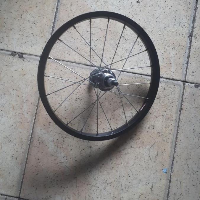 velg rims wheelset 16 inch alloy hitam 20H sepeda anak bmx mini lipat