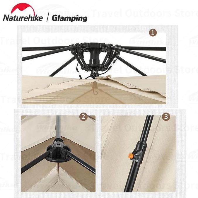 Tenda Glamping Naturehike Village 17 CNH22ZP021 Camping Auto Tent 5-8P