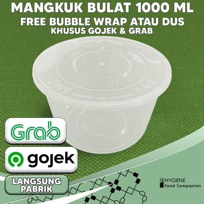 Thinwall Bulat 1000 ml Mangkok - Roundbowl 1000ml - Mangkok Bulat 1000