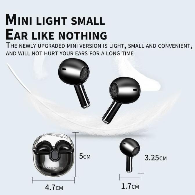 VEGER TWS VE18 True Wireless Earphone Headset Bluetooth BT 5.3 Earbuds