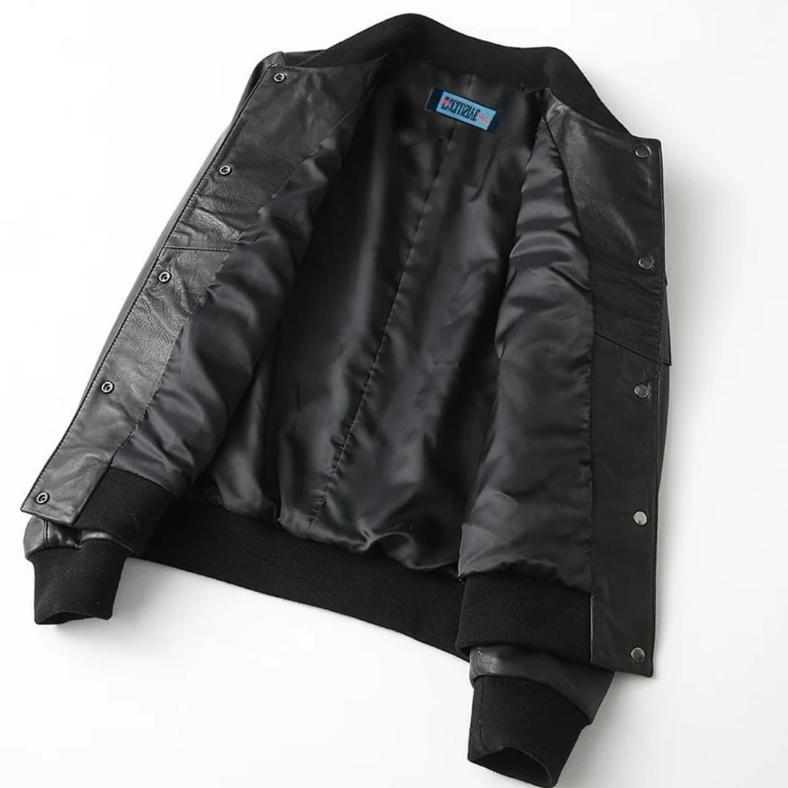 promo terbaru jacket kulit varsity coach bomber casual jaket kulit bomber vintage jaket semi kulit j