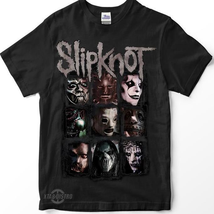 Ready Kaos band SLIPKNOT FACES Creatures Premium tshirt metal baju Slipknot
