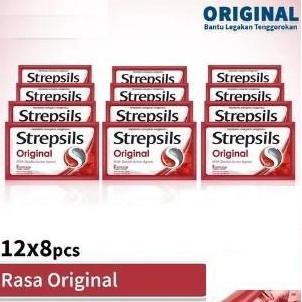 (Allthebest) Strepsils Original 12x8 - Strepsils BOX - Permen Pereda Tenggorokan