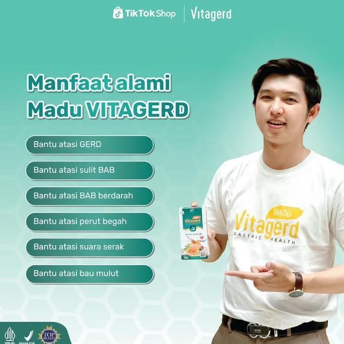 Clearx- Madu Vitagerd Asli- Membantu Mengatasi Asam Lambung, Mual, Muntah Dan Gerd Anxiety (Cemas Be