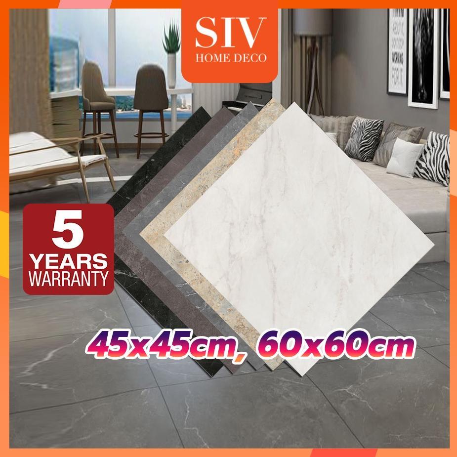 SIV 1 Dus Vinyl Lantai Marbel  (45x45 cm, 60X60cm ) Stiker Lantai Marmer Stiker Lantai Keramik Semen