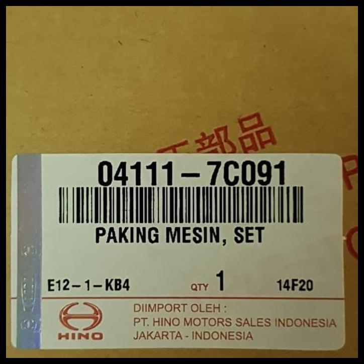 HOT DEAL PAKING MESIN SET HINO DUTRO 04111-7C091 