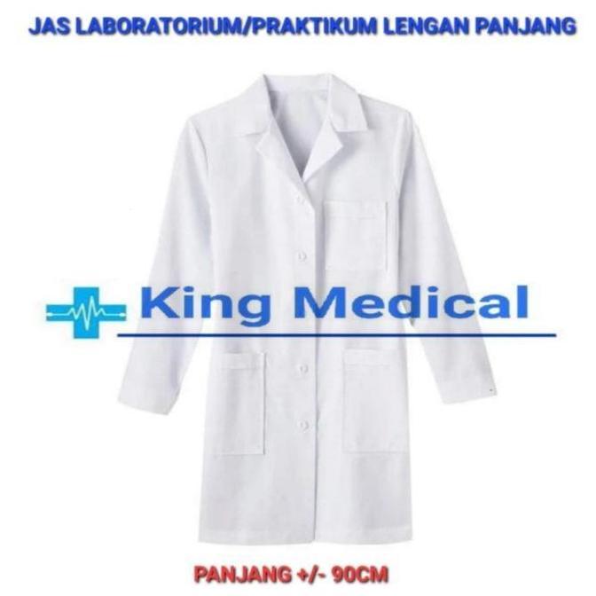 Medkit- Jas Lab/Baju Laboratorium - Praktikum Sekolah Smp Sma (Lengan Panjang)