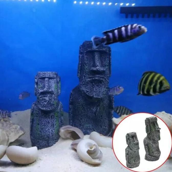 Wfhgx- Dekorasi Hiasan Akuarium Patung Romawi