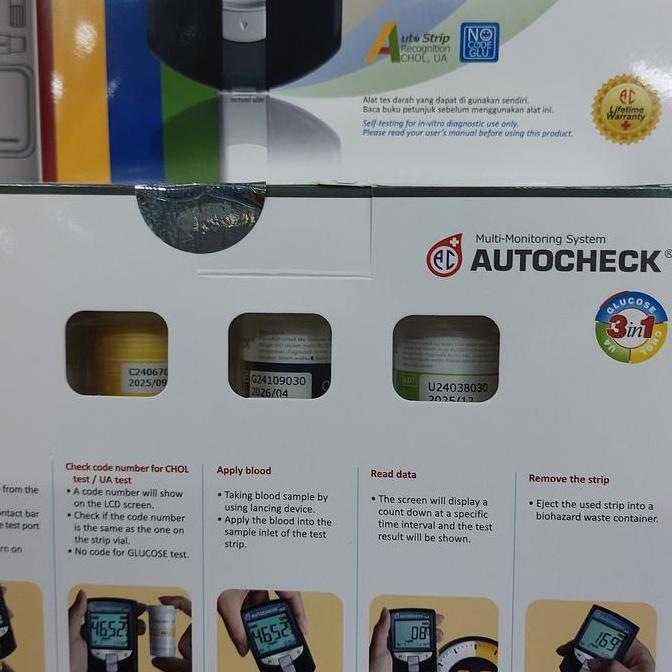 Medkit- Alat Cek Gula Darah Asam Urat Colestrol Auto Check