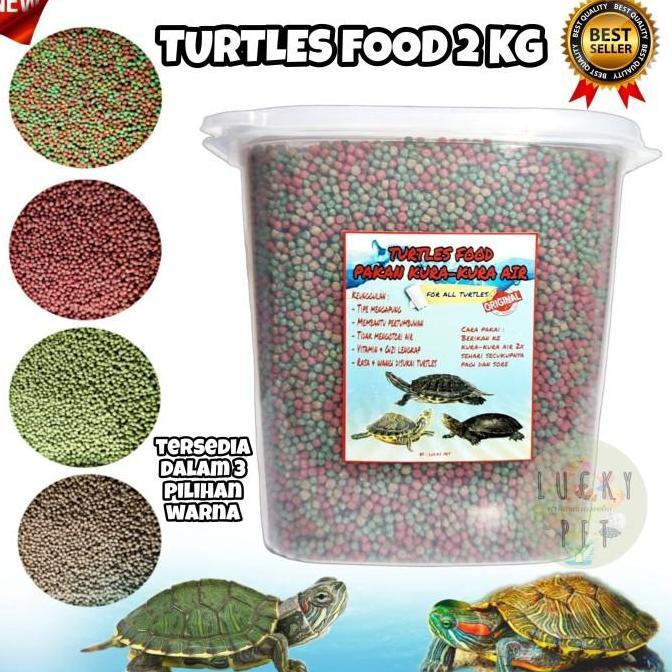NEW 2KG Makanan kura kura air res brazil ambon dada merah bulus pelet kura