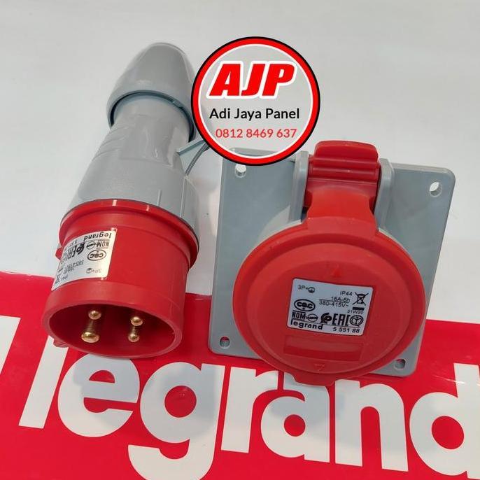 najafaras - legrand 1set panel 16a 3phase 4pin ip44 kode 555188 - 555128
