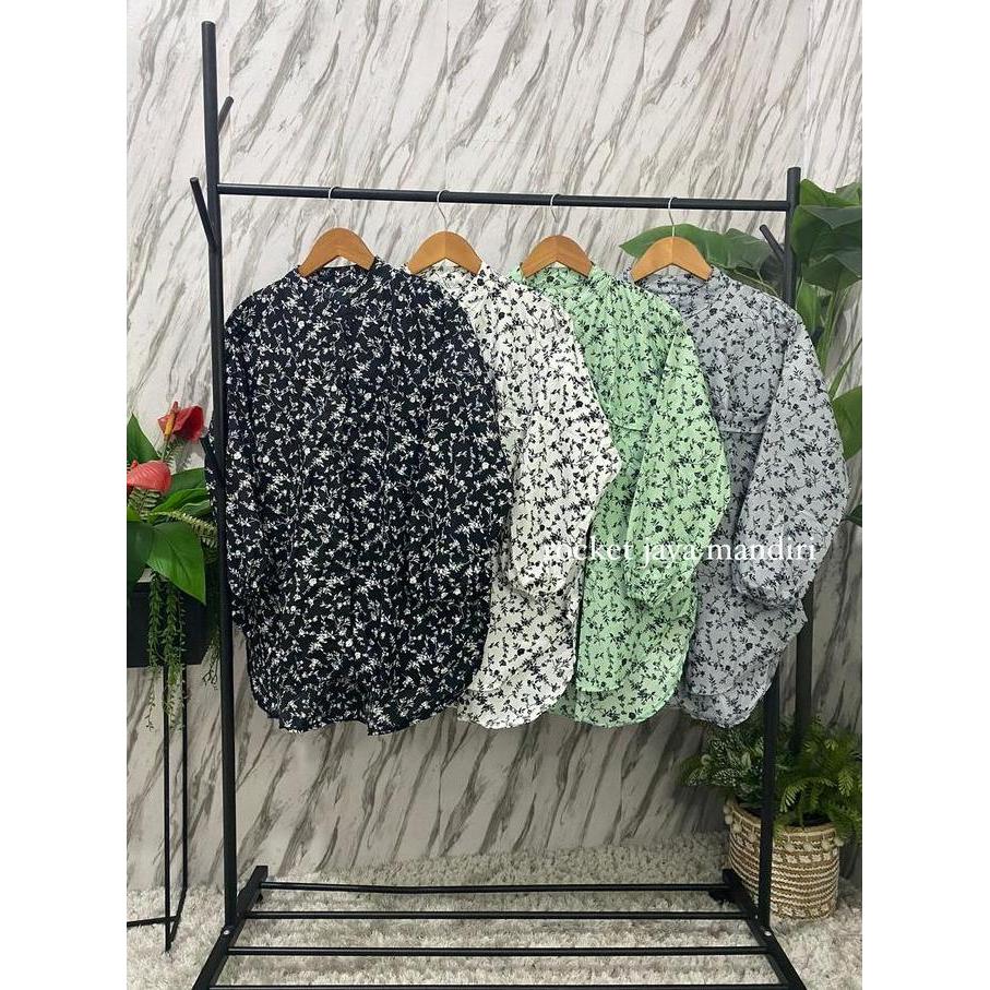 Wkwkwk- Rjm - Kemeja Chantika Motif Bunga Kecil TunikWanita | Setelan Wanita